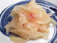 すし屋のガリ、新生姜の甘酢漬け(ガリ)