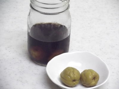 青梅のしょうゆ漬け