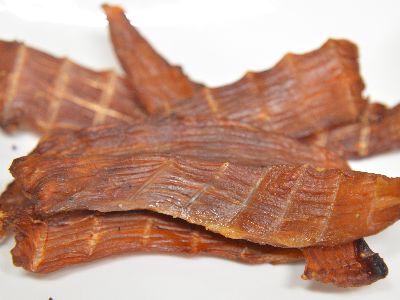 ポークジャーキーの燻製