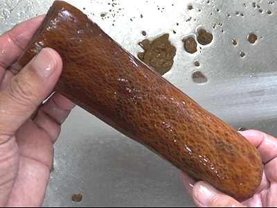 味噌を洗い流した状態の味噌大根です。