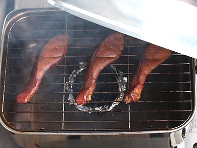 塩鮭燻製の完成