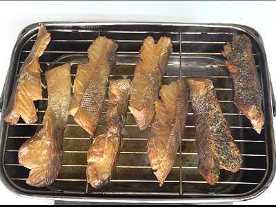 燻煙が終了した時のたらの状態です。